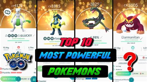 most powerful pokemon in pokemon go.